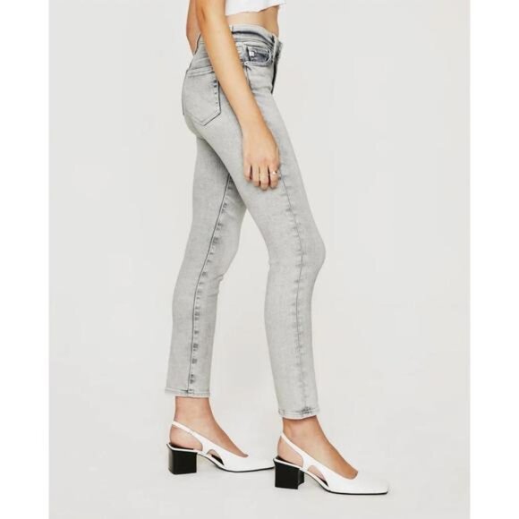 AG Adriano Goldschmied - Mari High Rise Crop Denim in Avalanche - Picture 3 of 6